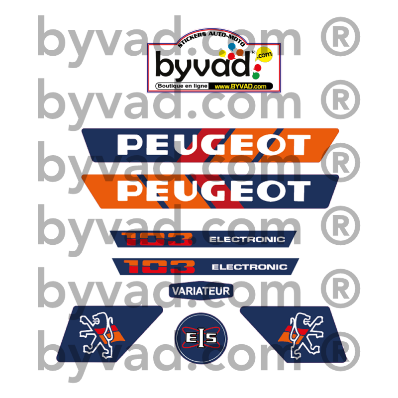 Kit autocollants Peugeot 103 MVL