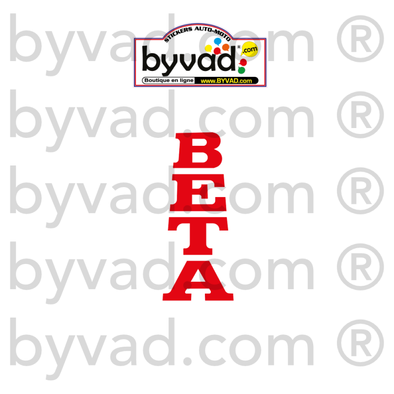 Sticker BETA MX Rouge
