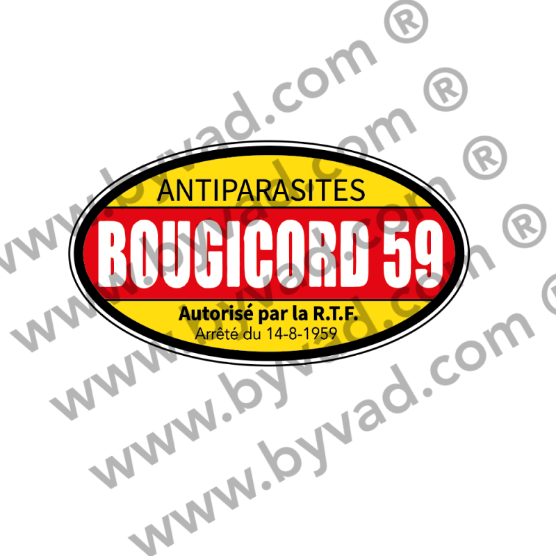 Autocollant Anti parasite Bougicord