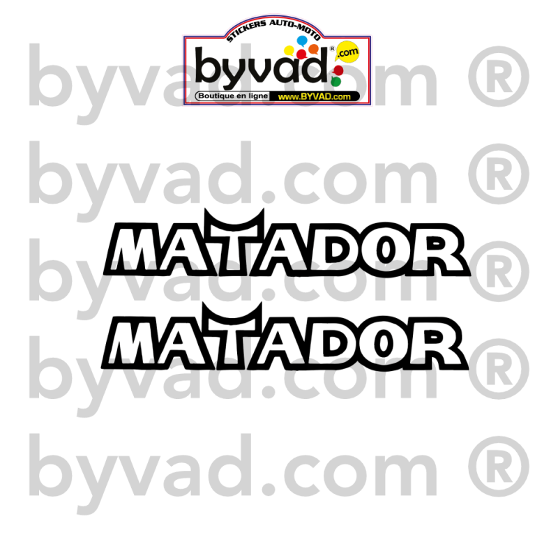 Deux stickers moto BULTACO MATADOR