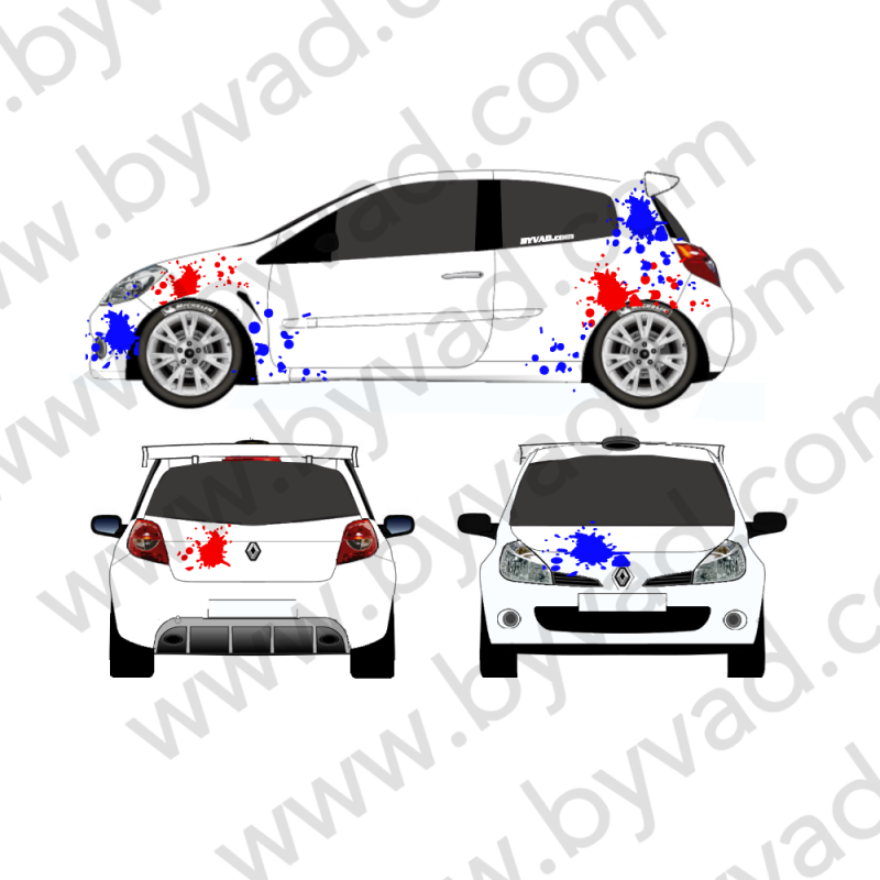 UNIVERSELLE déco rallye- - Kit Complet - voiture Sticker