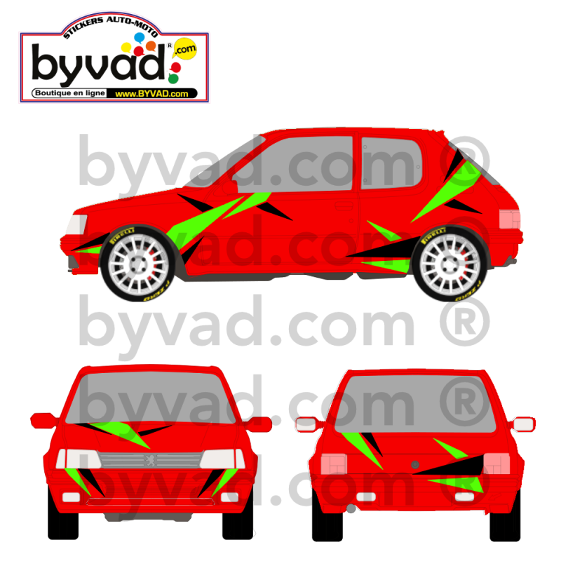 Kit déco rallye universel 72 par BYVAD.com !