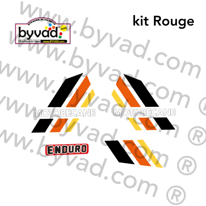 Kit stickers Motobécane M50 EV 3 Rouge