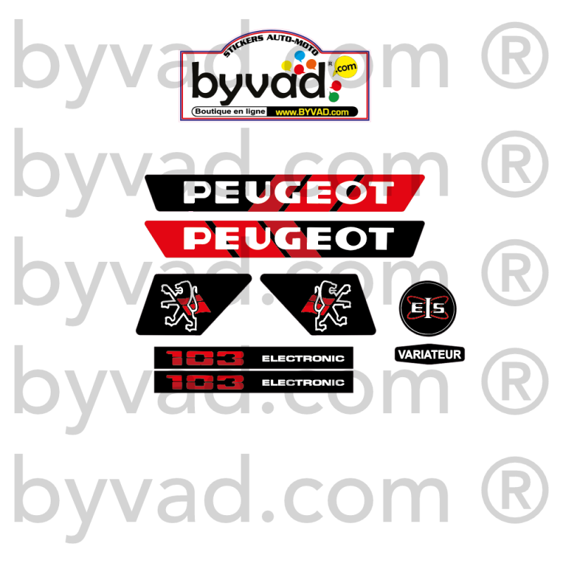Kit autocollants Peugeot 103 MVL