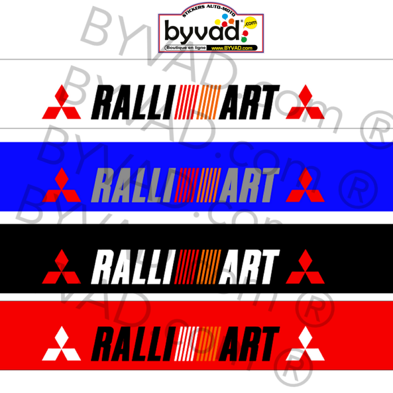 Bandeau pare soleil Mitsubishi Ralliart Logo