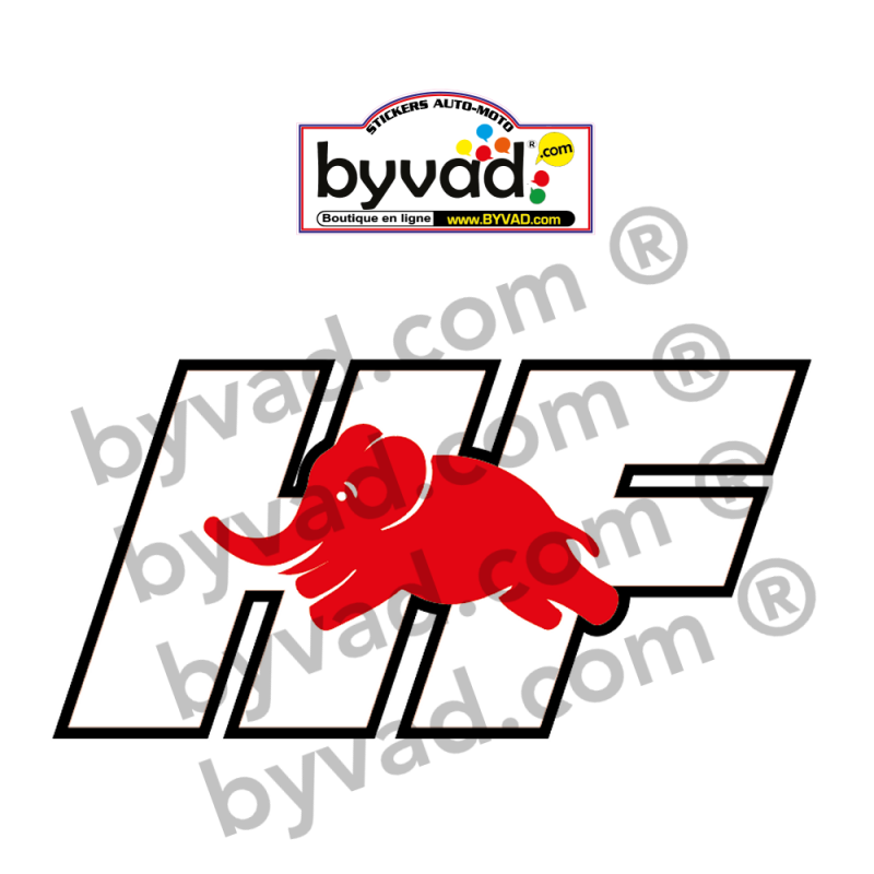 Logo de toit ou capot HF elefantino LANCIA 2024. 70 cm x 35 cm