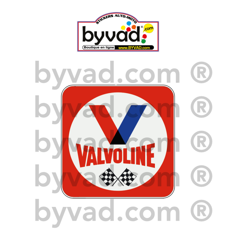 Autocollant Valvoline Damier 15 cm