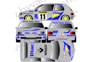 Kit déco Clio Diac - GRASSE ALPIN 1994 - Ragnotti Thimonier