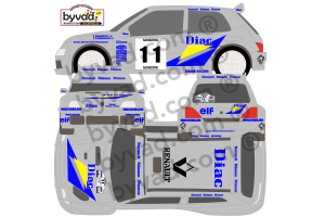 Kit déco Clio Kit Car Diac - Rallye du mont Blanc 1995 - Ragnotti Thimonier