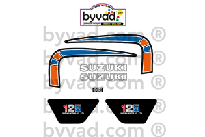 Kit Stickers MOTO SUZUKI TS 125 C Bleue 1978