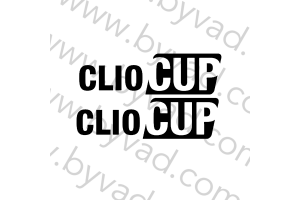 Deux autocollants clio cup 