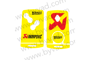 Sticker carte Renault 4 boutons Renault Sport Akrapovic