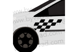Kit stickers Damiers Twingo RS grand modèle