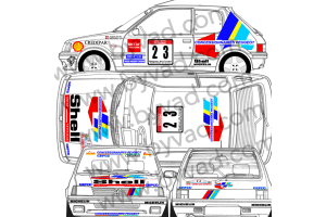Kit déco Peugeot 205 GCAP Tour de Corse 1991