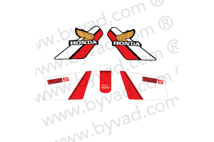 Kit stickers moto complet HONDA XL 125S 1985 BLANC et ROUGE