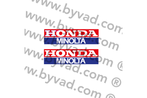 Lot de 2 stickers Dakar HONDA-MINOLTA