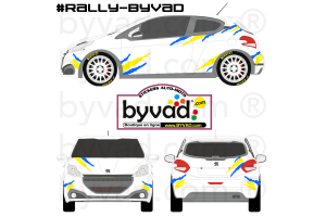 Kit déco voiture de rallye UNIVERSEL 68 par BYVAD