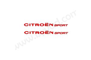 Deux stickers Citroen Sport 15 cm