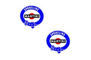 Kit 2 sticker Martini Sportline 14 cm
