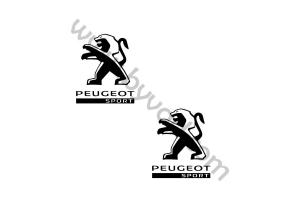 2 Stickers Peugeot Sport