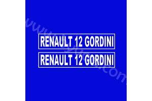 Autocollant  Renault 12 Gordini