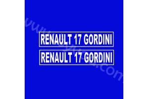 Autocollant  Renault 17 Gordini