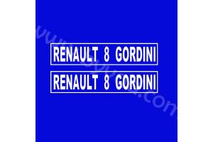 Autocollant  Renault 8 Gordini