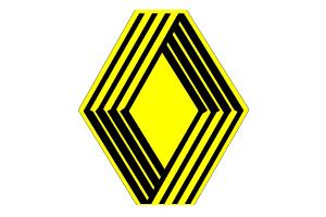 2 stickers logo Renault 1980
