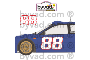 NUMERO DE COURSE type NASCAR 2 Chiffres