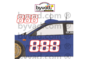NUMERO DE COURSE type NASCAR 3 Chiffres