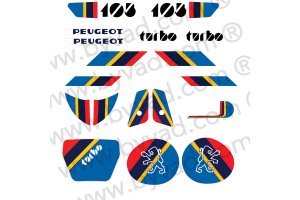 Kit autocollants Peugeot 103 Turbo Phase 1