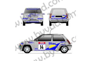 Kit déco R5 Gt Turbo Diac - Tour de Corse 1990