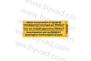 Sticker Renault Liquide de refroidissement