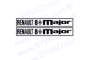 Autocollant  Renault 8 MAJOR