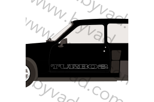 Autocollant Turbo 2 portière Renault 5