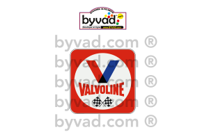 Autocollant Valvoline Damier 15 cm