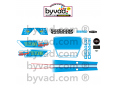 Kit autocollants Peugeot 103 SP Phase 3 Bleu et Blanc