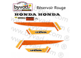 Kit autocollants Moto Honda 125 TWIN T2 Rouge