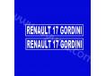 Stickers Renault 17 Gordini