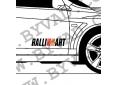 2 stickers Ralliart Mitsubishi 50 CM