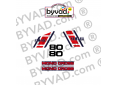 Kit Autocollants moto YAMAHA 80 YZ 1982